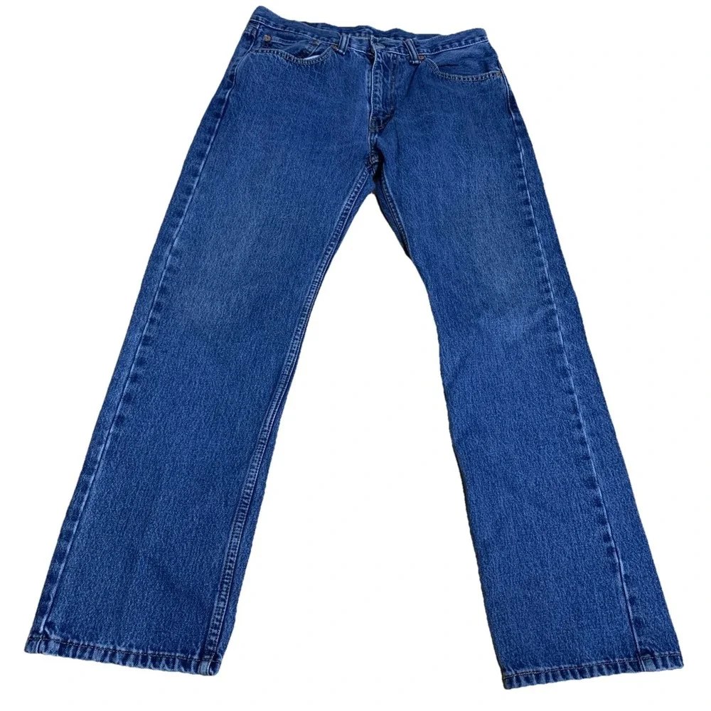 Levi's‎ 505 Jeans Mens Size 34x32 Medium Wash Blue Denim Mid Rise